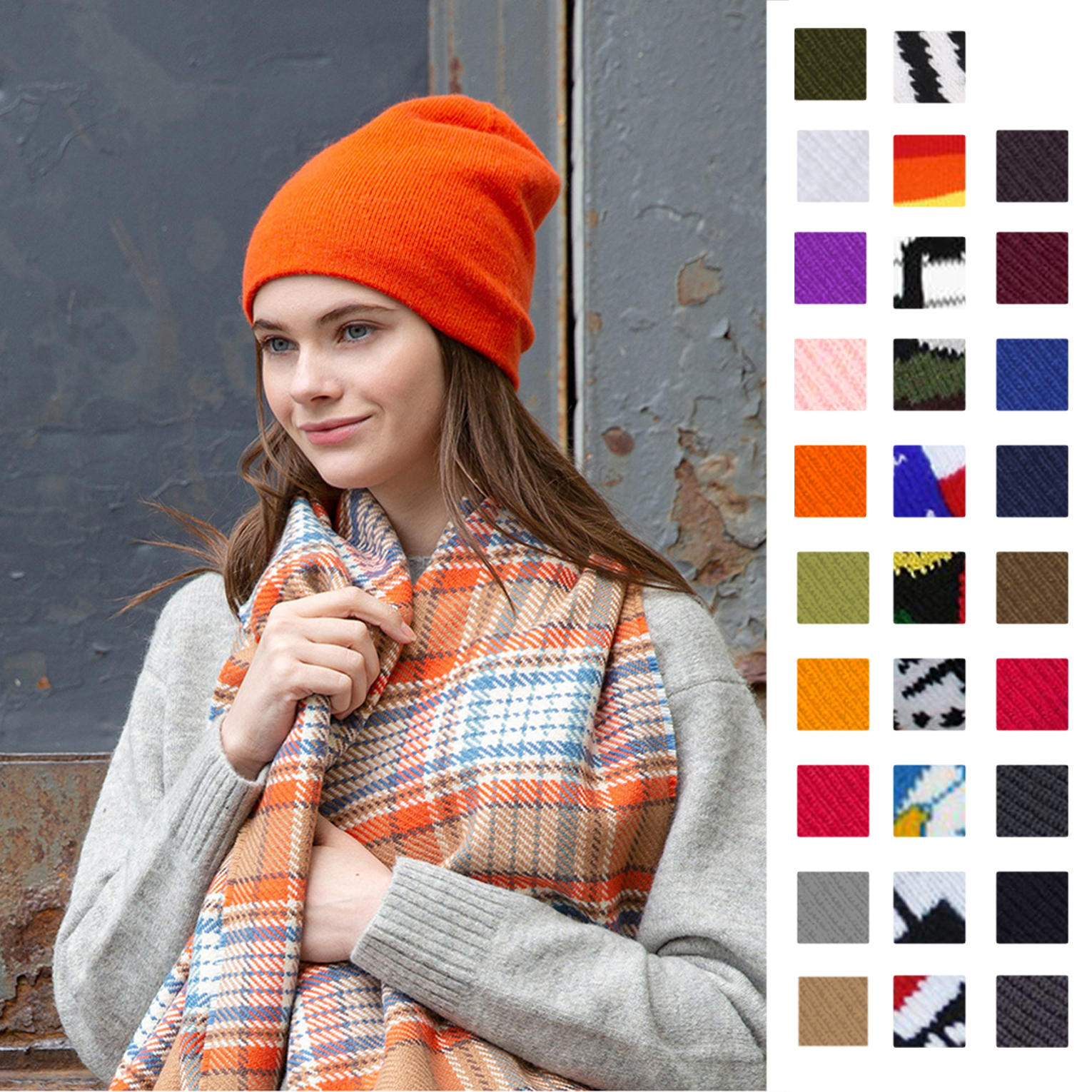Men or Women, Oversized Basic Beanie Hat