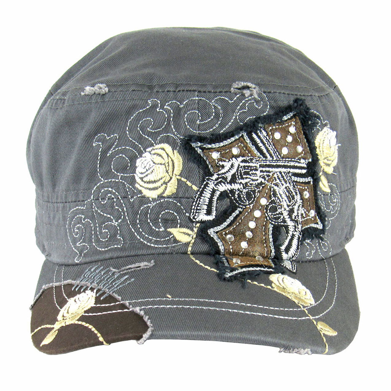 Women's Military Cadet Cap Hat Cotton 