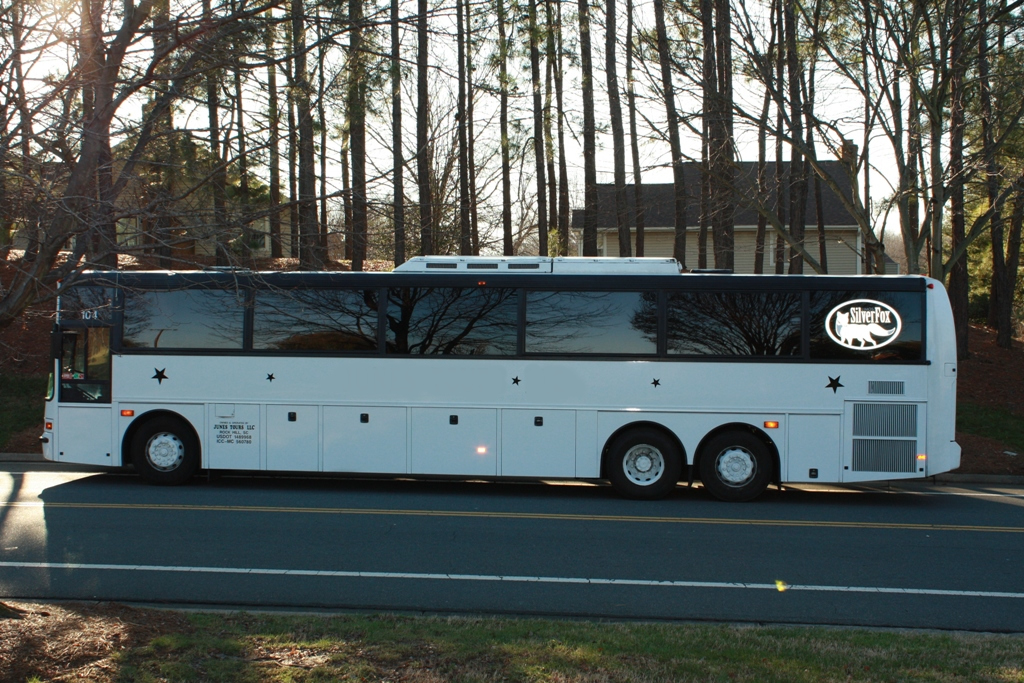 55 Passenger Motor Coach Bus Limo Service Charlotte, NC SilverFox Limos