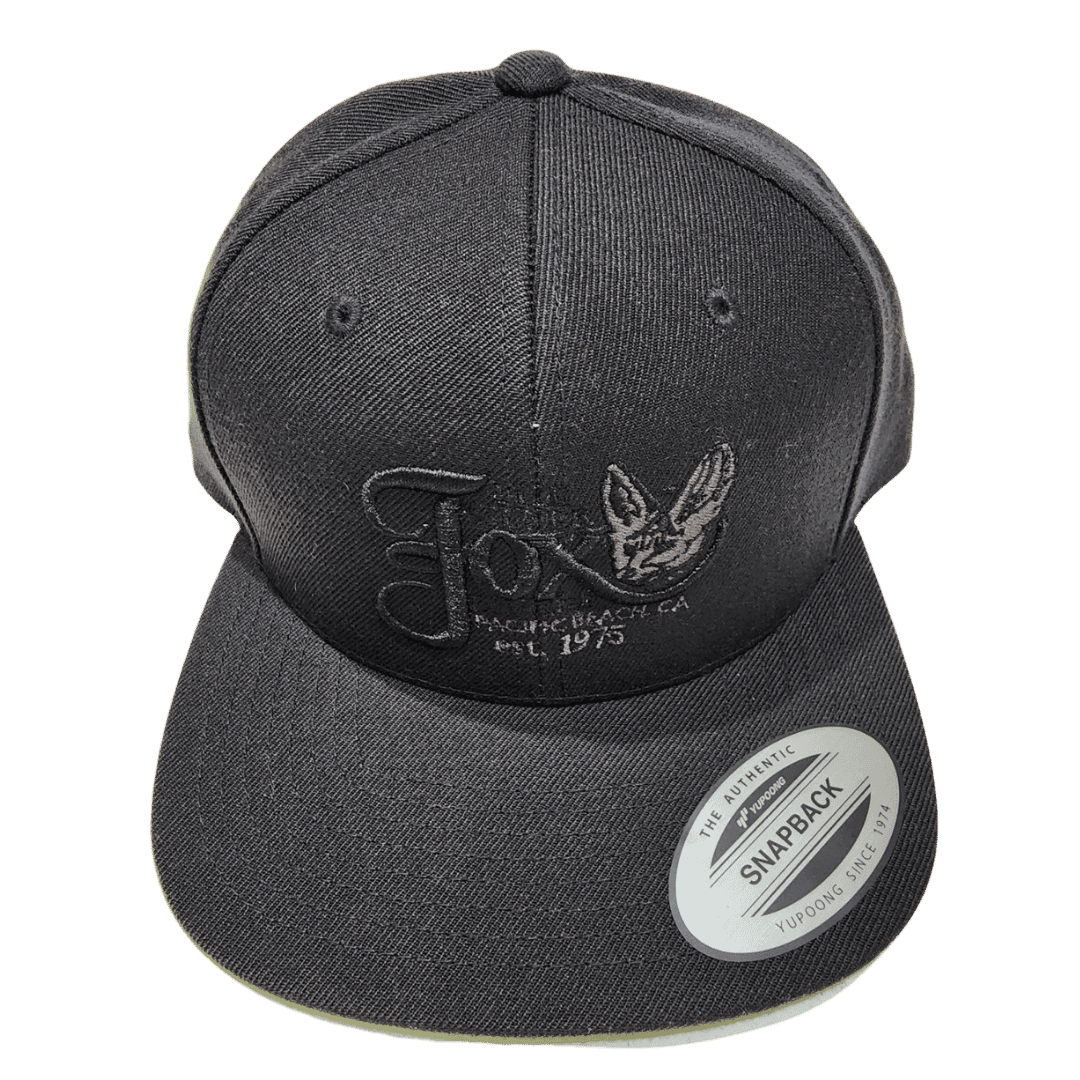 Silver Fox Hat Black on Black Silver Fox Lounge