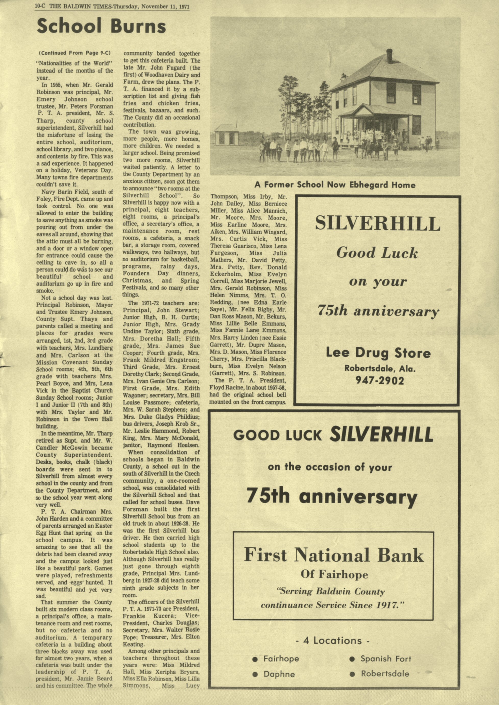 Newspaper Celebrating Silverhill 75th Anniversary
