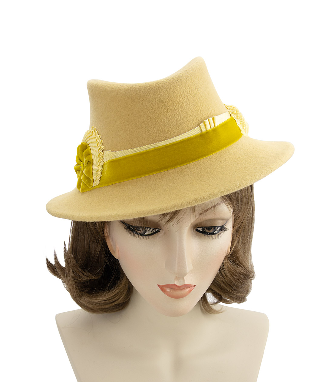 Yellow VintageStyle Fedora • Silverhill Creative Millinery