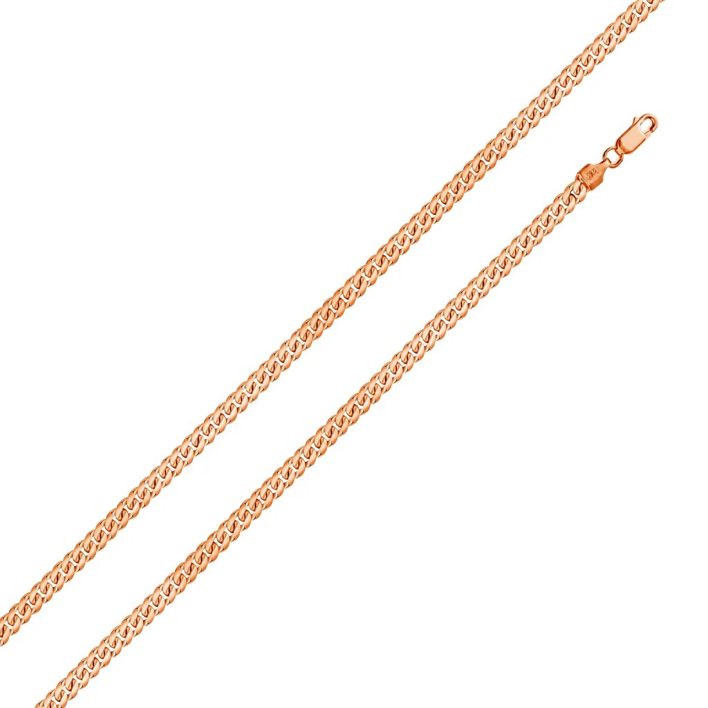 Rose Gold Plated Miami Cuban 150 Chain 4.8mm CH591 RGP Silver