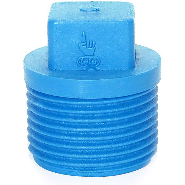 PVC Blue PLUG Silver Rose Hardware