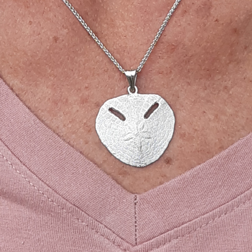 Pansy Pendant (sand dollar) Silver Shell Jewellery