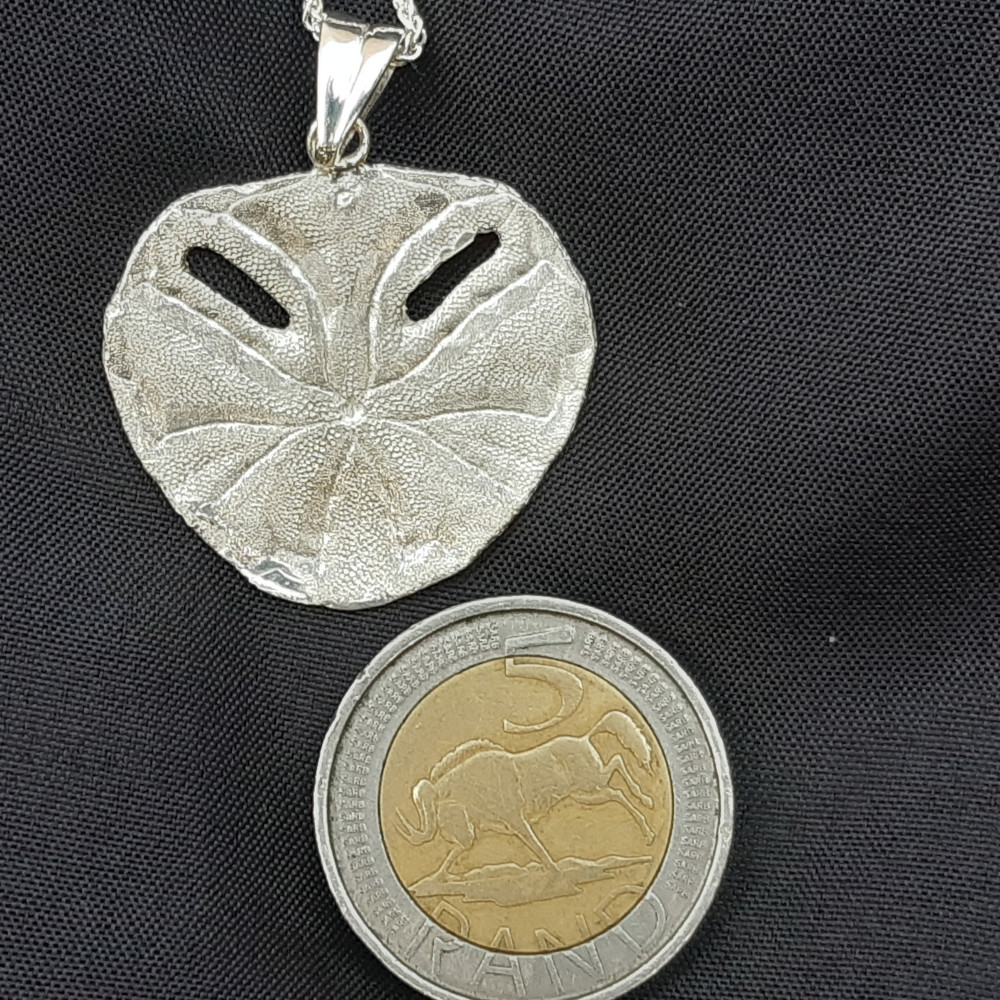 Pansy Pendant (sand dollar) Silver Shell Jewellery