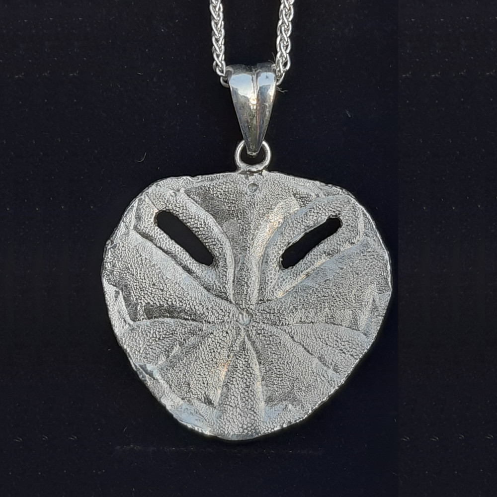 Pansy Pendant (sand dollar) Silver Shell Jewellery