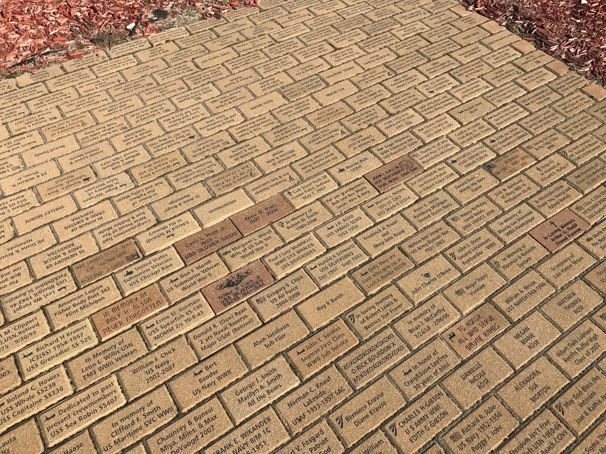 BuyaBrick Engraved Memorial 4x8 Honor Brick USS Silversides Museum