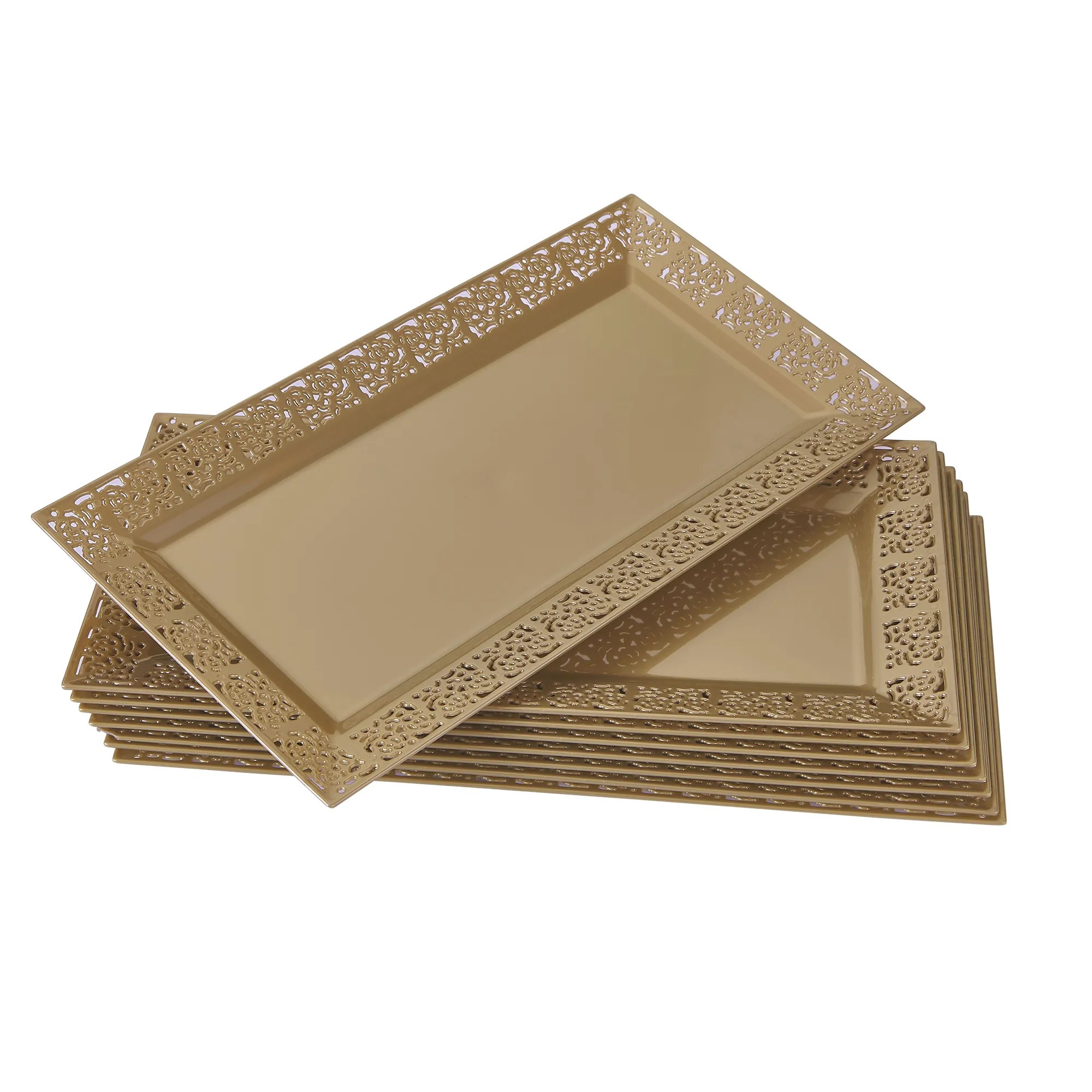 Gold Serving Trays Silver Spoons