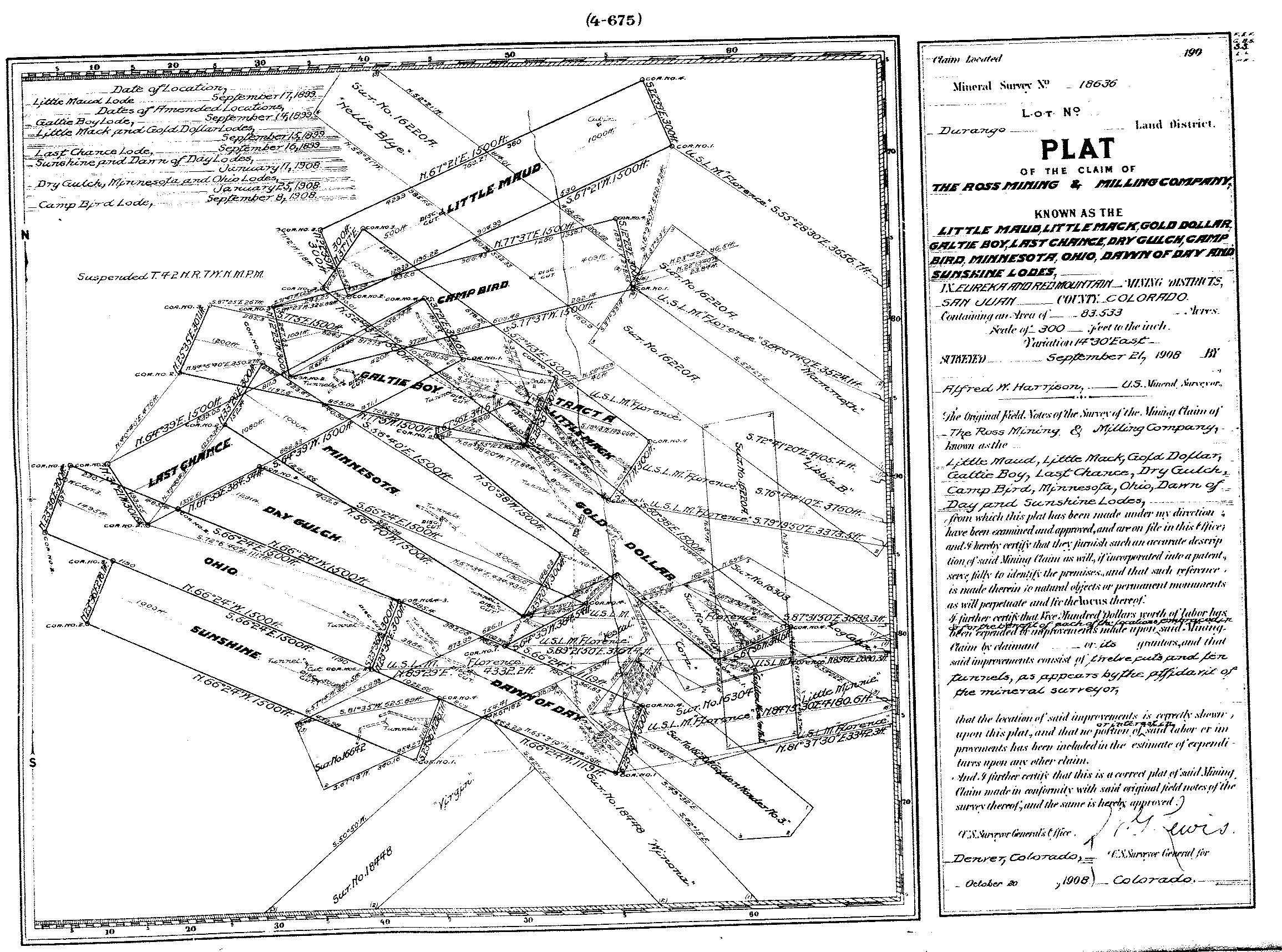 Silverton Land Patented Mining Claims For Sale by Owner