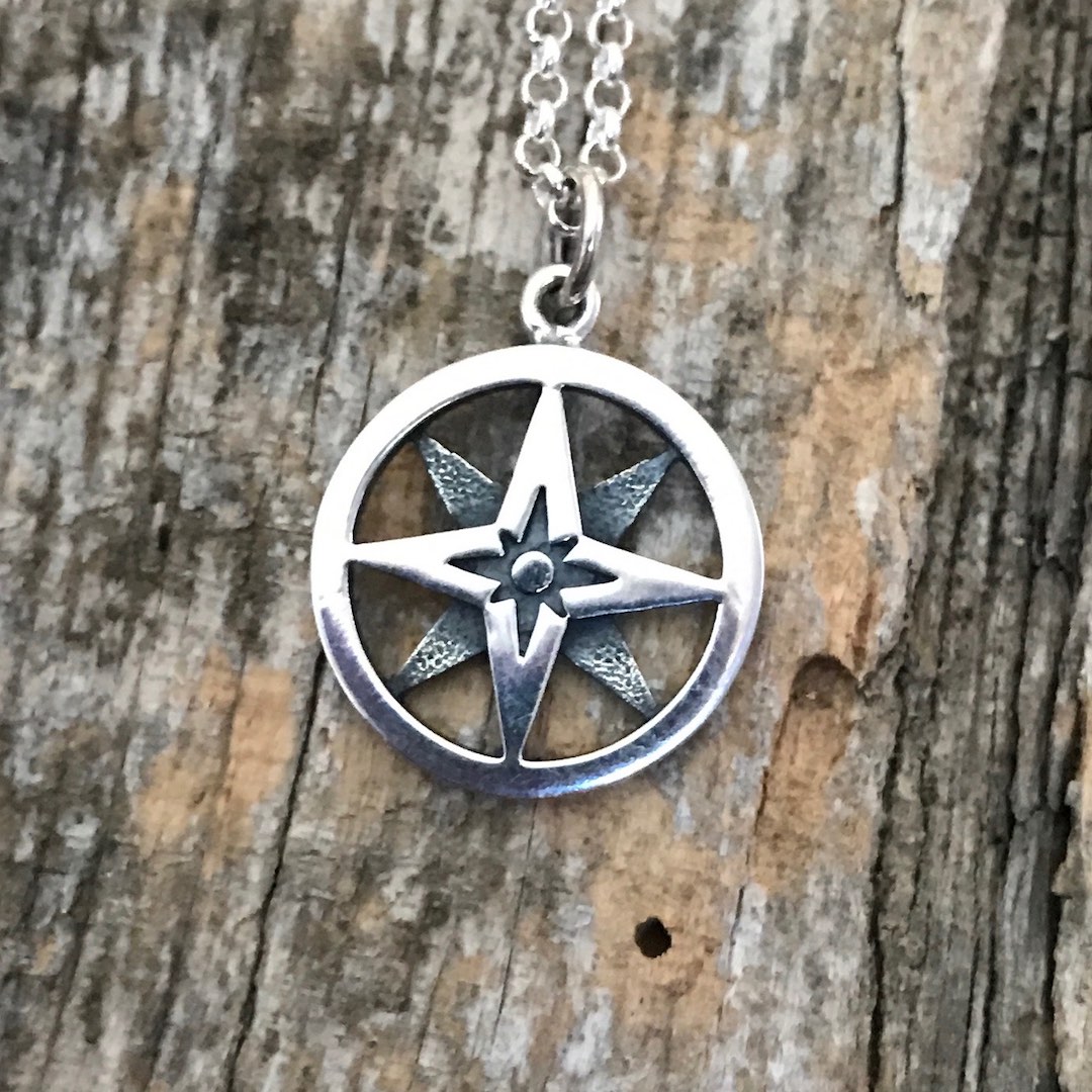 Compass Rose Pendant Silverwaves Jewelry