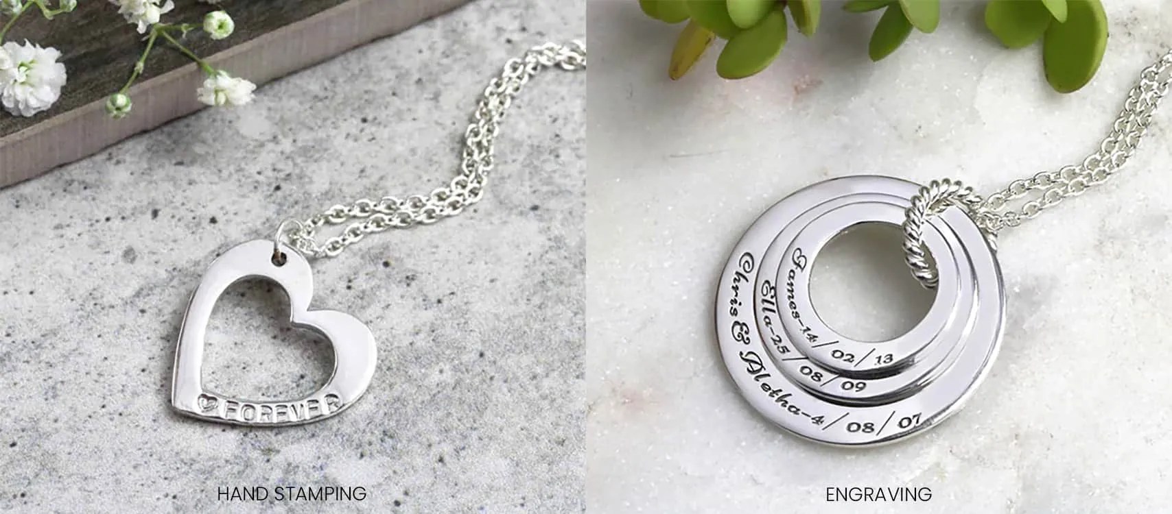 Hand Stamping vs Engraving Silvery Jewellery Personalised Jewellery