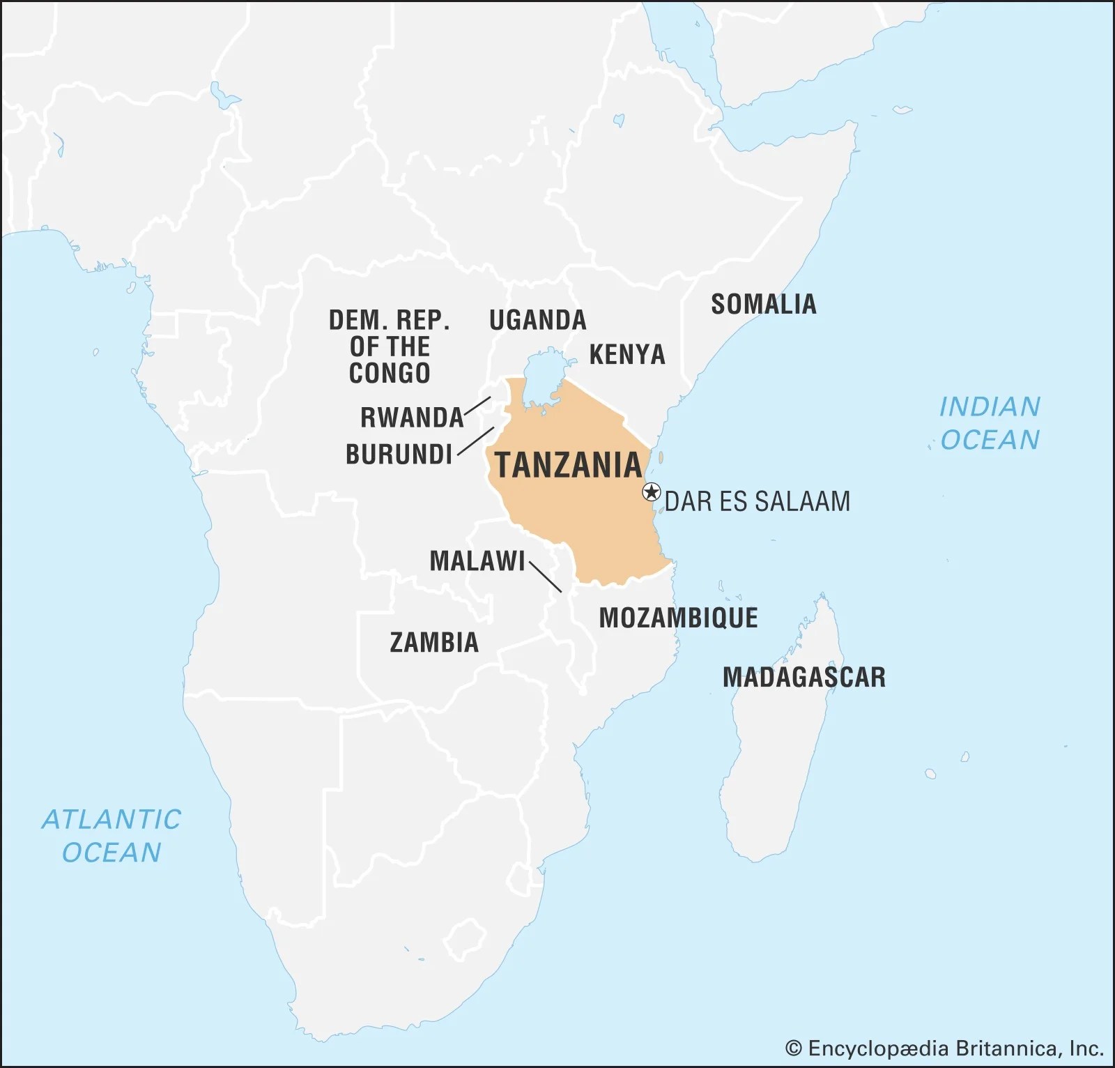 Tanzania On World Map SOME USEFUL FACTS ABOUT TANZANIA Sima Safari