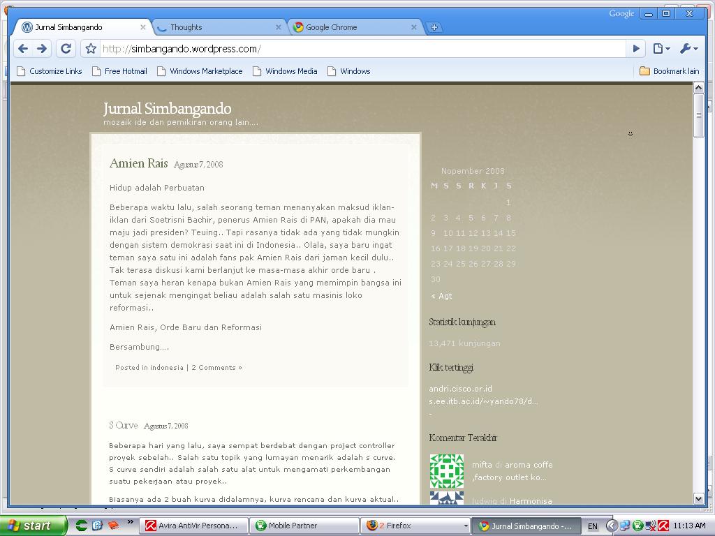 Menjajal Google Chrome Jurnal Simbangando