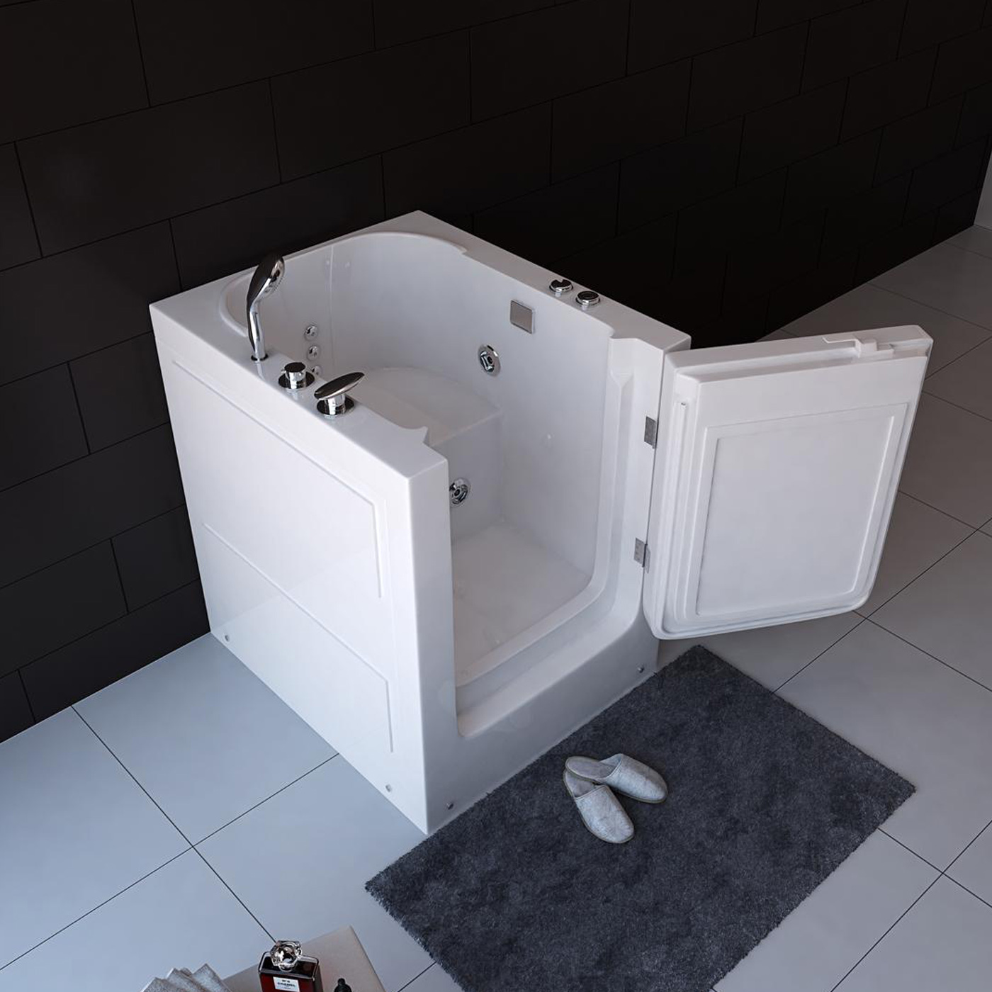 Florida Whirlpool Bathtub with door for seniors 93 x 83 x h100 cm