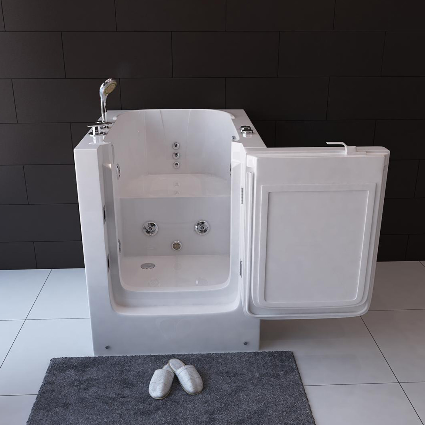 Florida Whirlpool Bathtub with door for seniors 93 x 83 x h100 cm