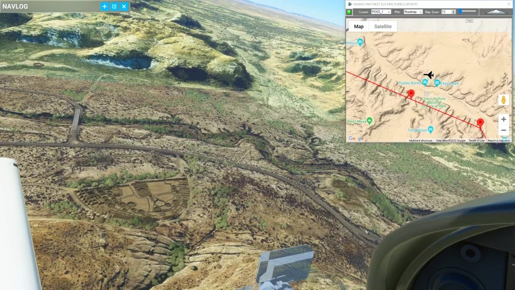 Chaco Canyon (Crownpoint to Shiprock) Simflightplan