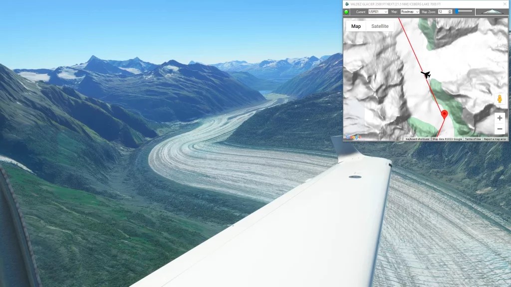 Valdez to Glacier View Simflightplan