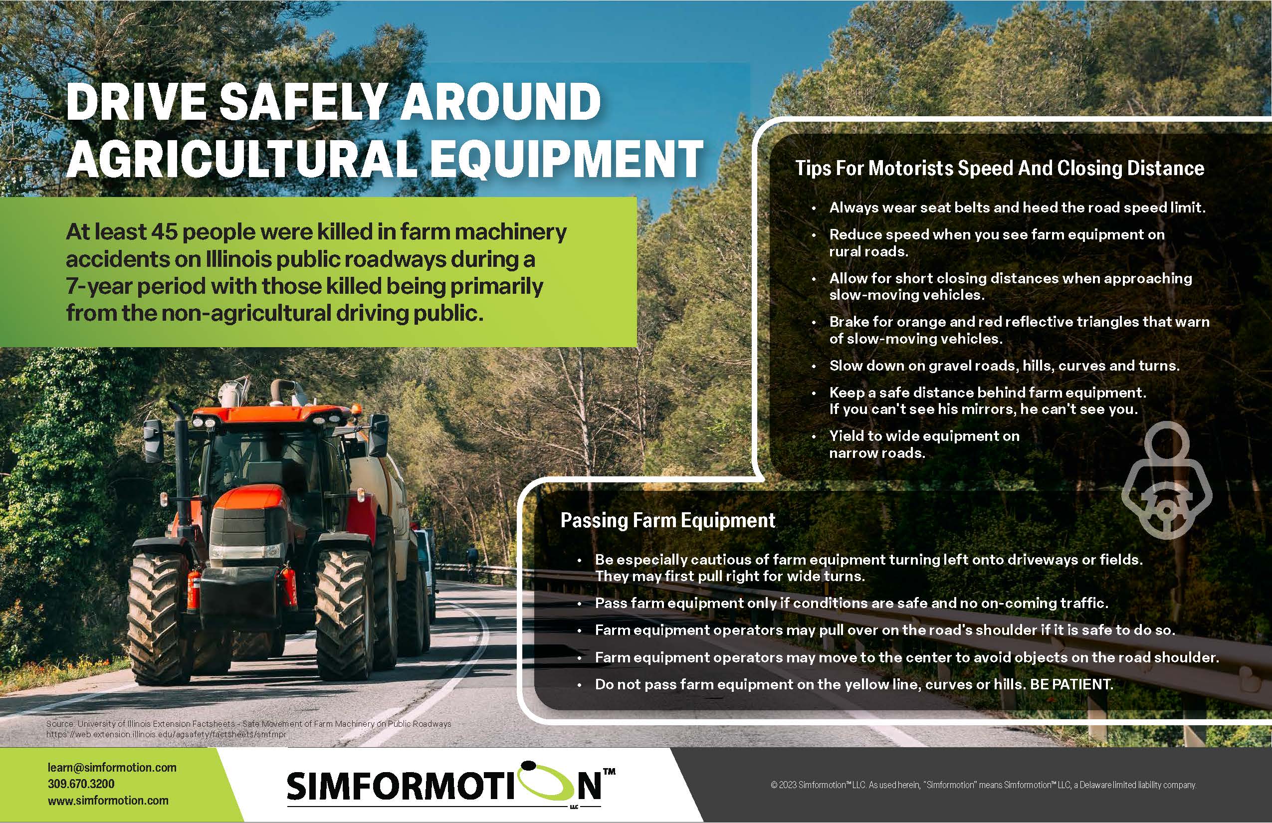 Tips for Motorists During Harvest Season Infographic SIMFORMOTION LLC