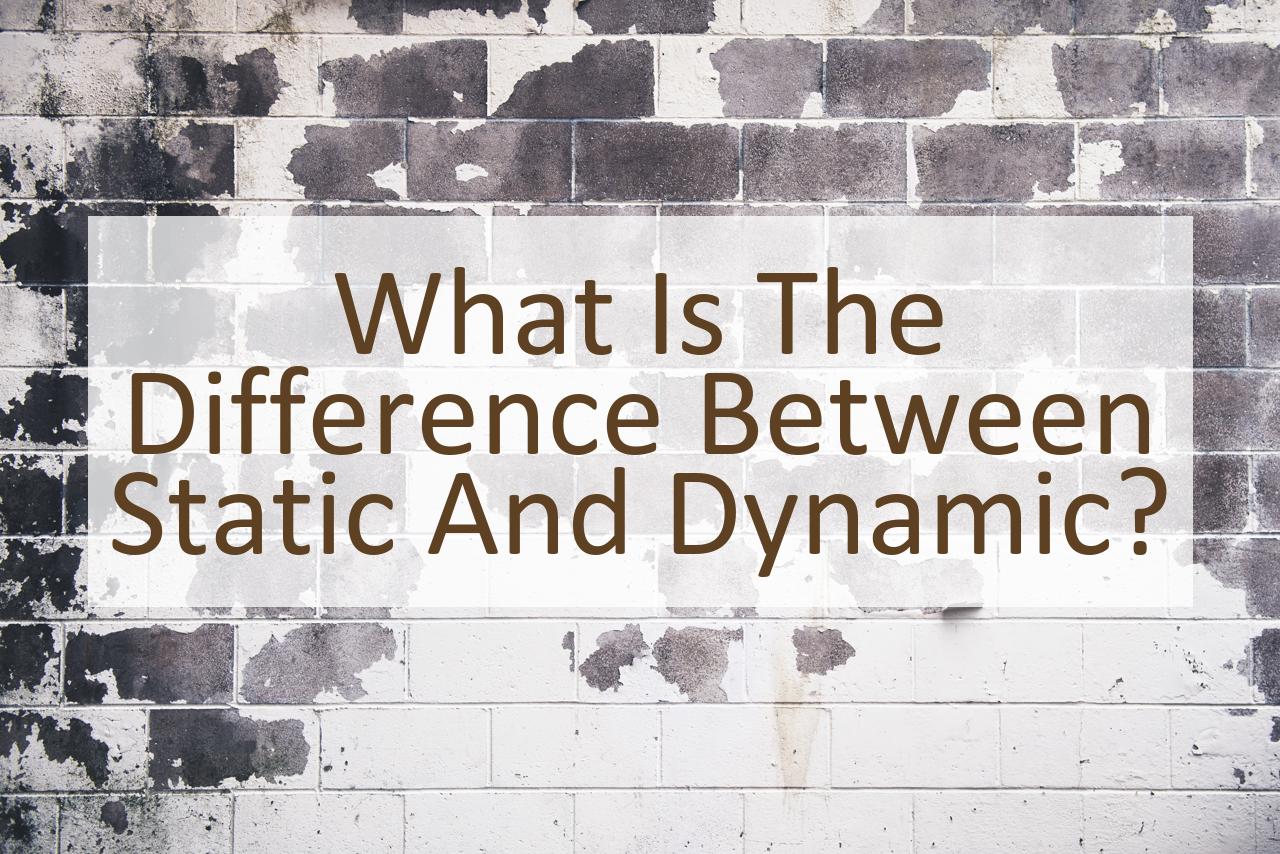 What is the Difference Between Static and Dynamic? - Similar Different