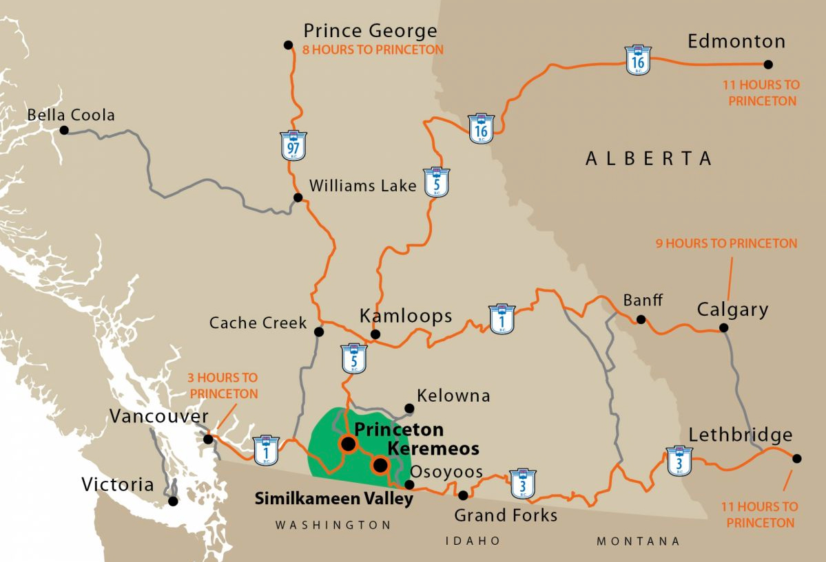 Map Find your way to the Similkameen Valley