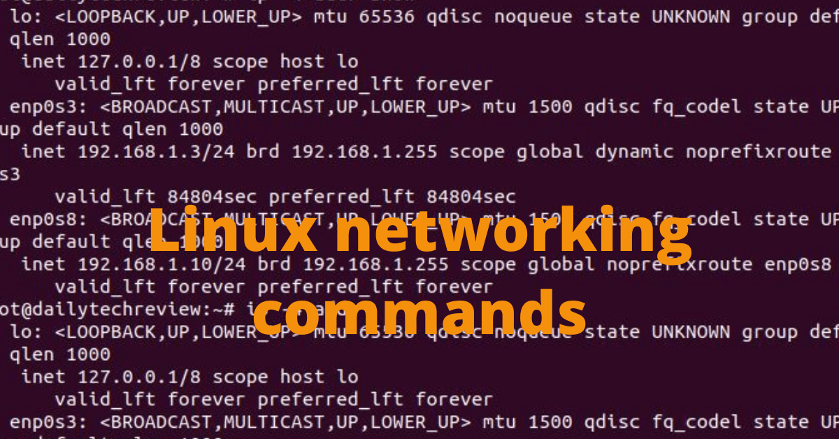 Linux networking commands how to add & change IP & mac address