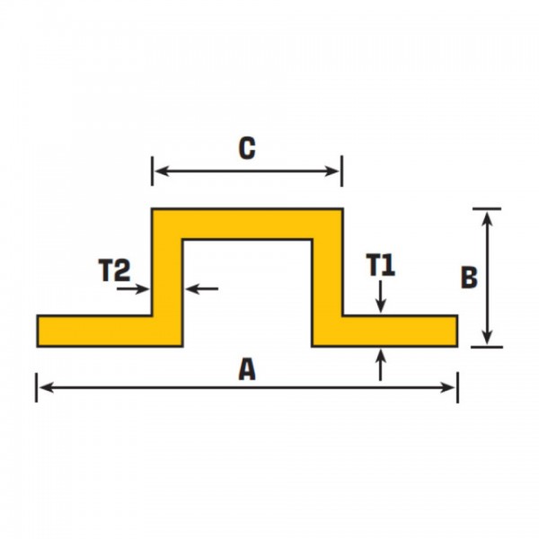 Aluminium Top Hat Profile Simmal Aluminium Extrusion