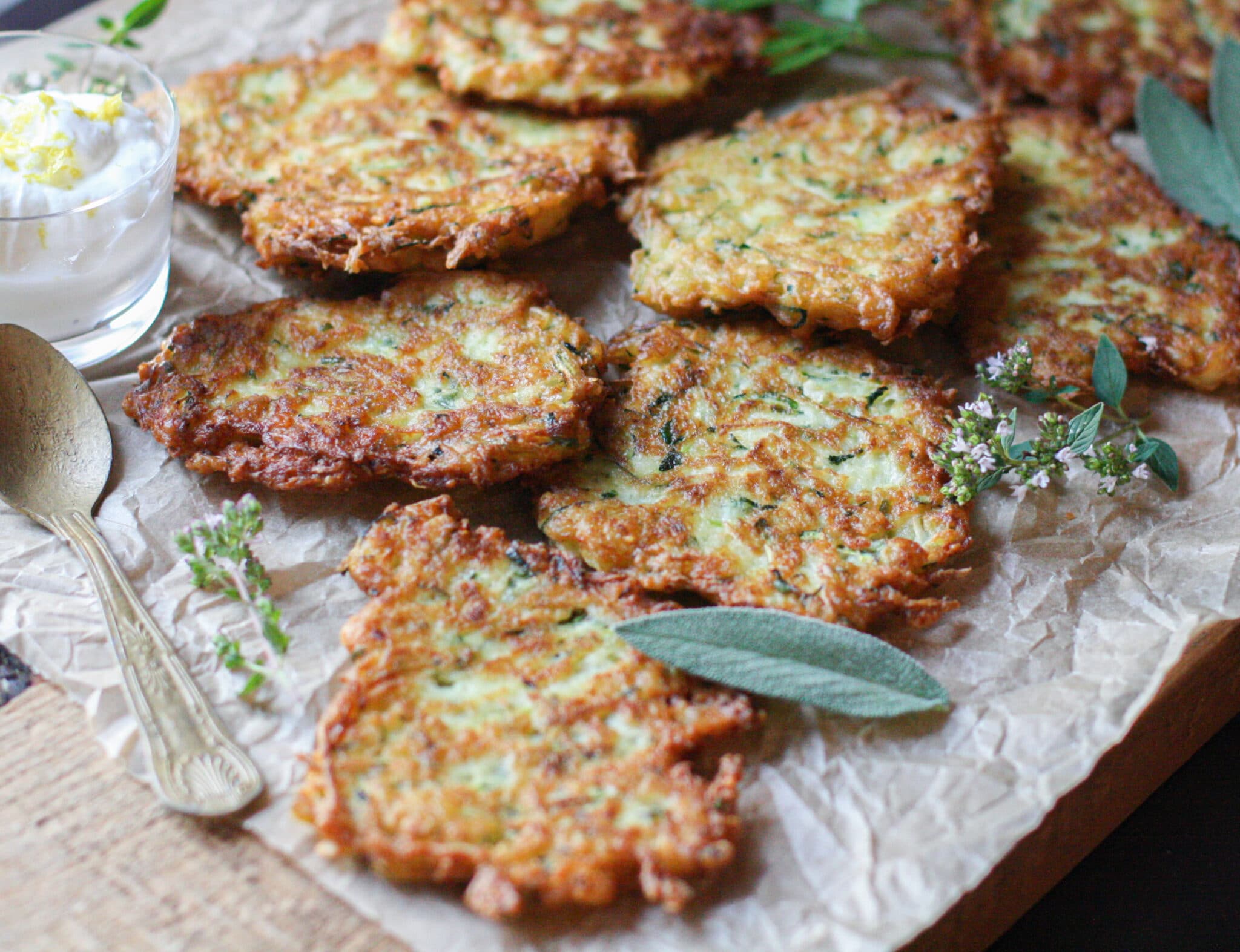 PanFried Zucchini Cakes seasonal summer side dish or appetizer