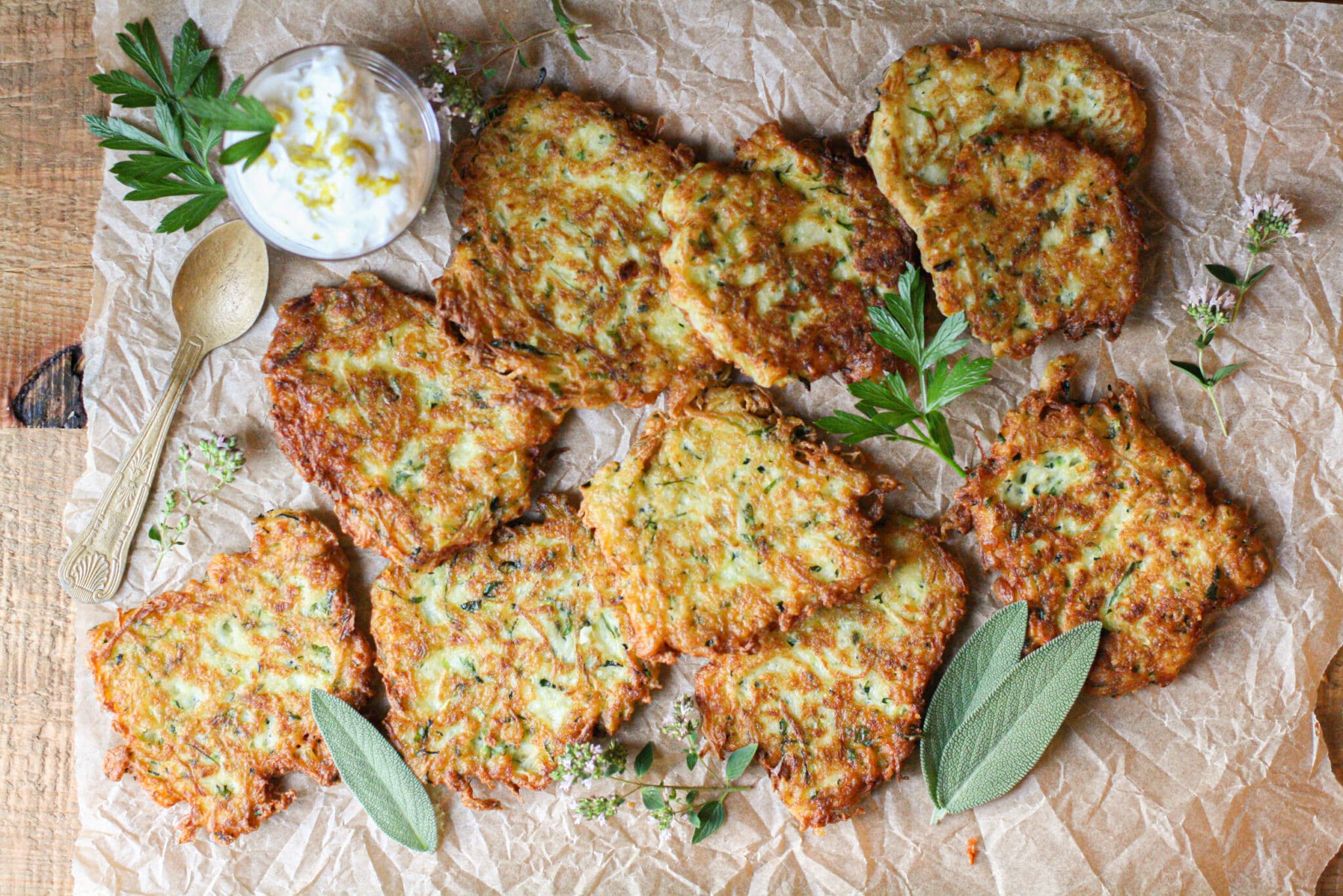 PanFried Zucchini Cakes seasonal summer side dish or appetizer