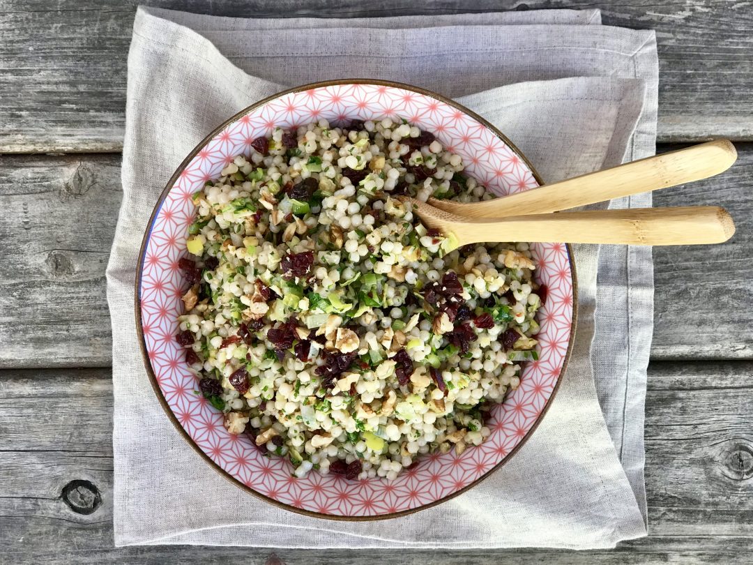 Easy Pearl Couscous With Leeks And Dried Cherries