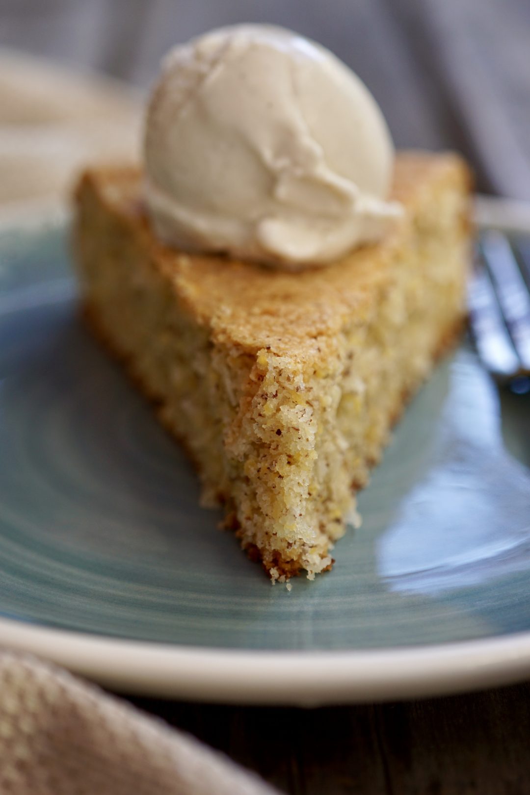 Simple Rustic Coconut Polenta Cake Simmer + Sauce