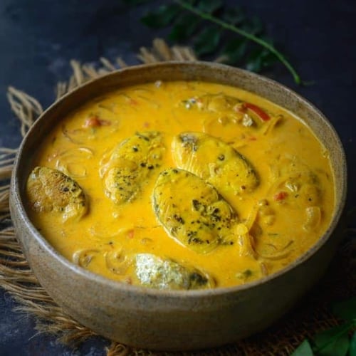 Fish Molee served in a grey bowl