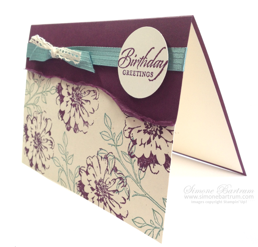 No Cut Card Technique with Stampin' Up!'s Choose Happiness