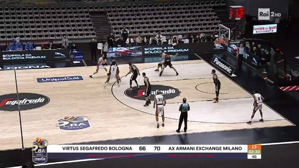 La diretta di Virtus BolognaOlimpia Milano interrotta della Rai