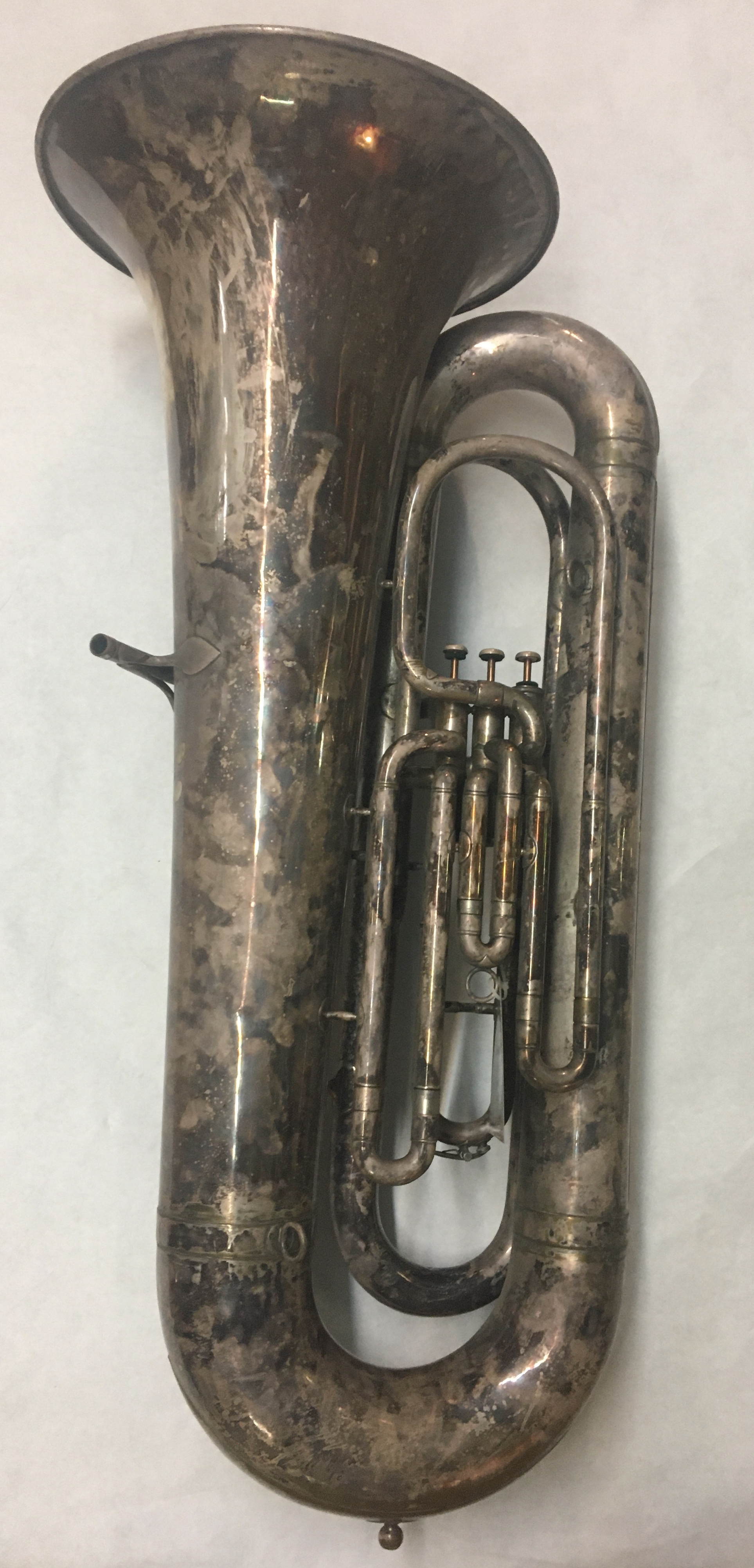 Besson, BB flat tuba, 3 piston, c.1916 V & E Historic Tuba