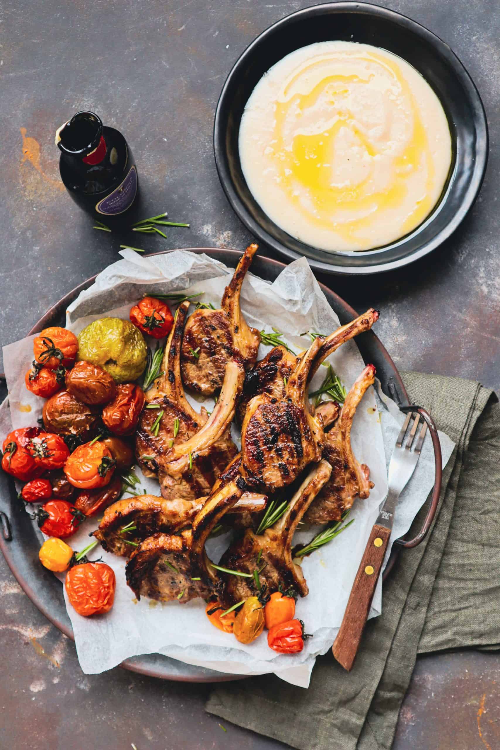 BBQ Lamb with White Bean Puree Simon Johnson