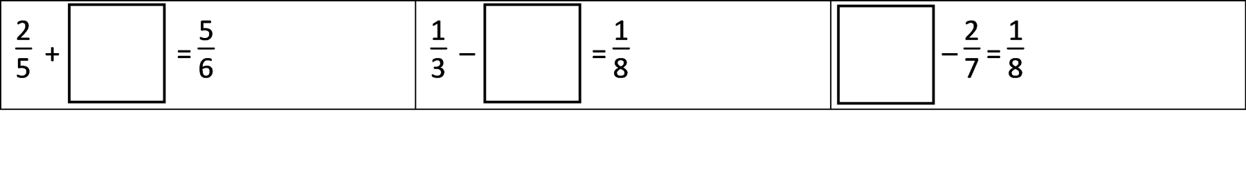 Fractions test