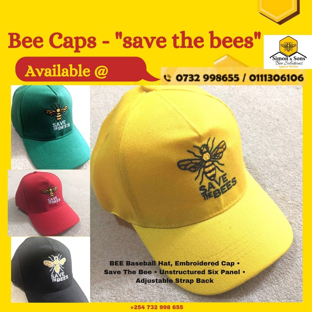 BEE Happy Embroidered Caps (Save The Bees) Honeypot