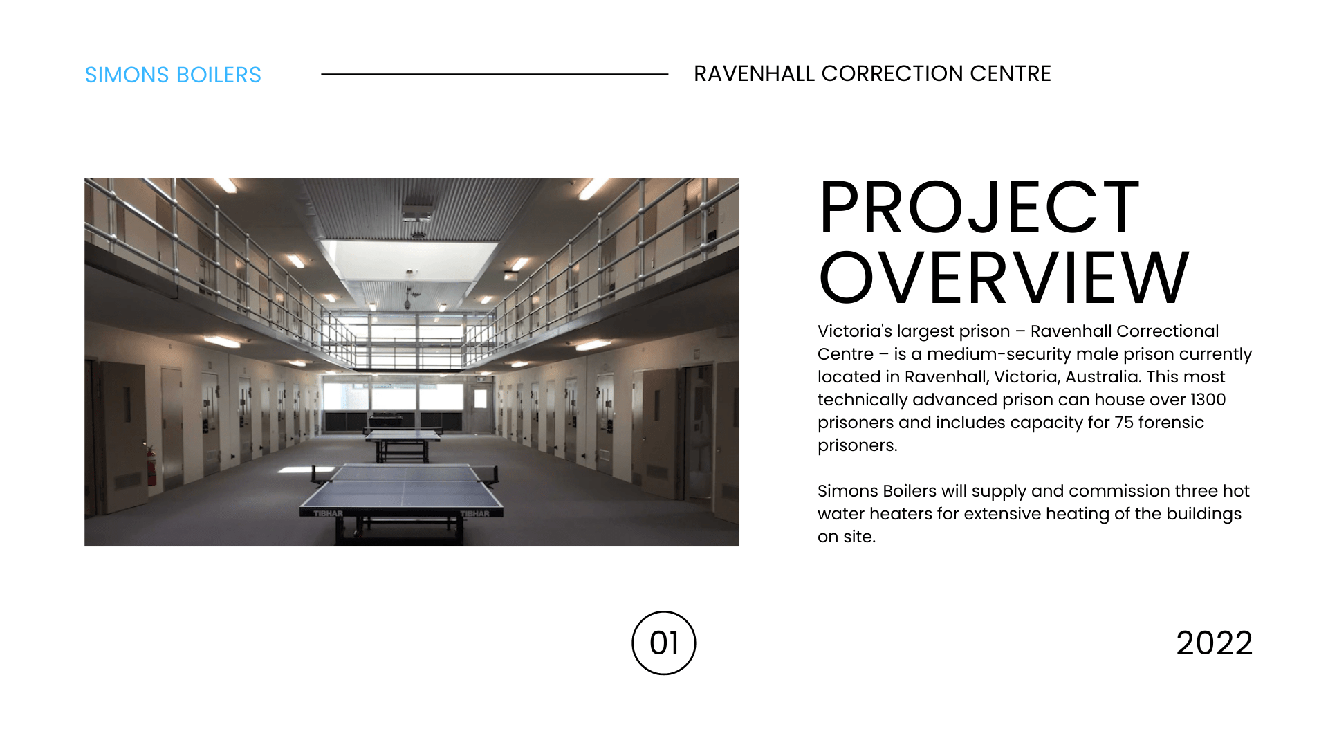 Ravenhall Correctional Centre Simons Boiler Co. Australia