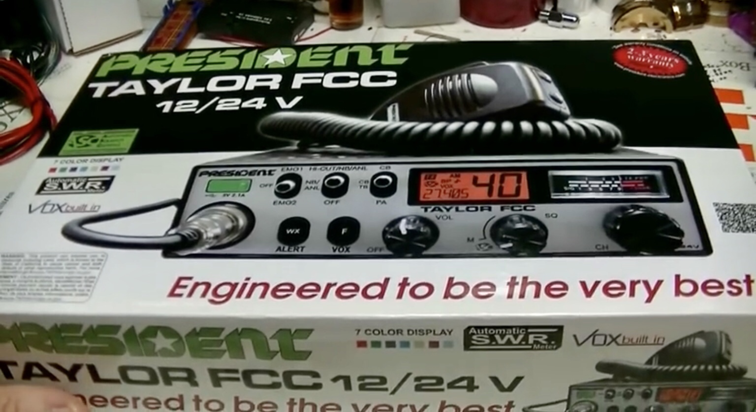 President Taylor FCC 12/24V CB Radio CB Radios & Scanners Fixedmount