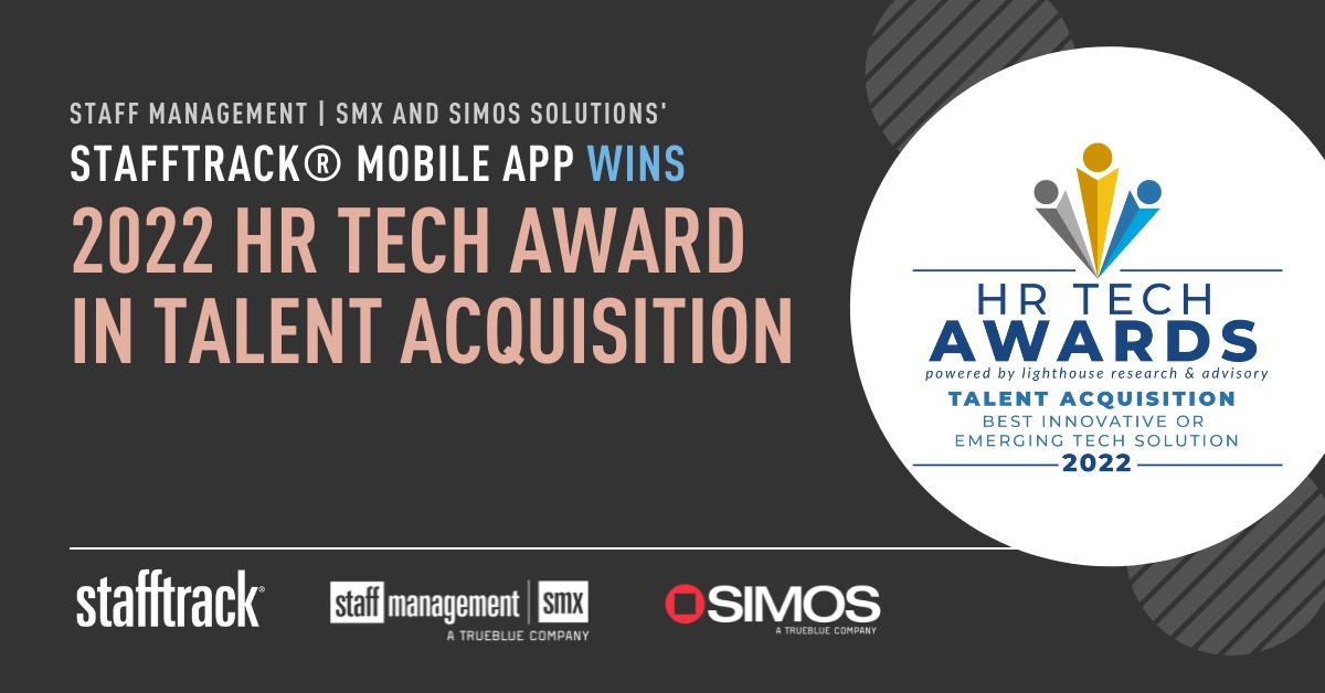 Staff Management SMX and SIMOS Solutions’ Stafftrack® Mobile App Wins