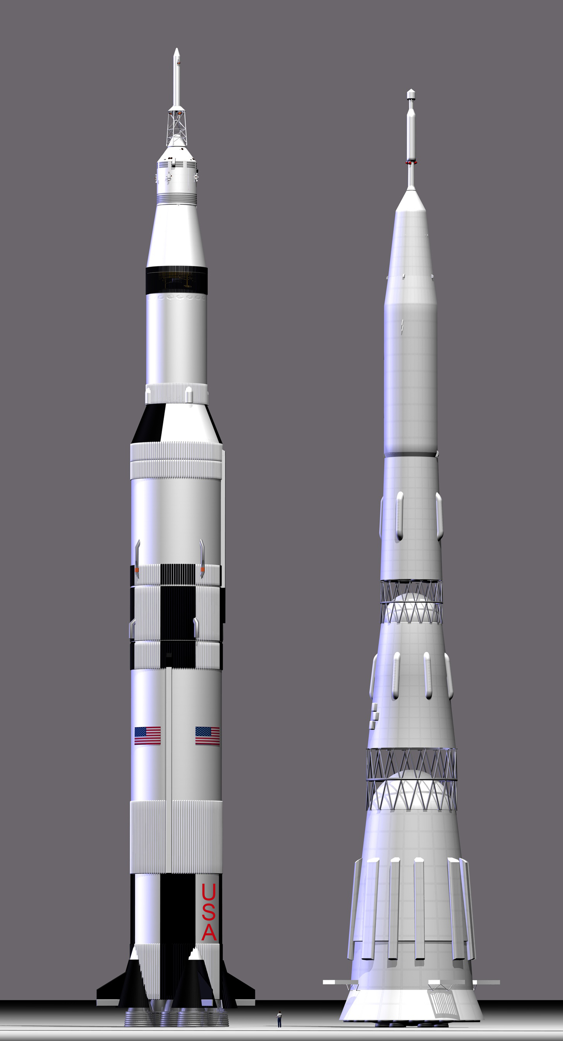 Falcon Rocket vs Saturn V Pics about space