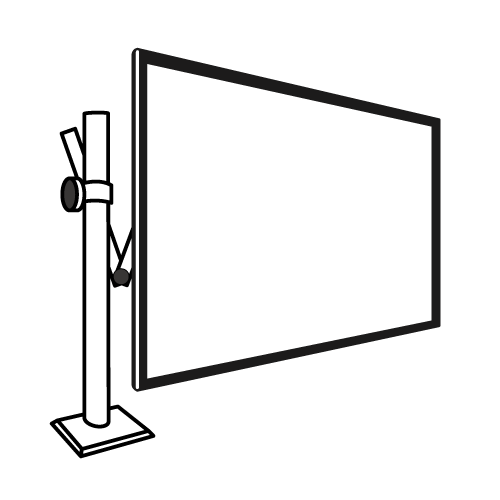 シンプルなスマートスピーカー（液晶付）のフリーイラスト