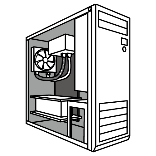 シンプルなITXマザーボードのフリーイラスト