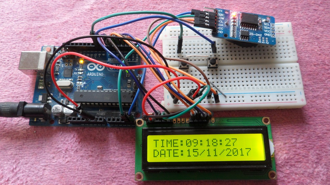 Arduino and DS3231 real time clock Simple Projects
