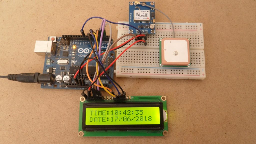 Arduino GPS real time clock with NEO6M module