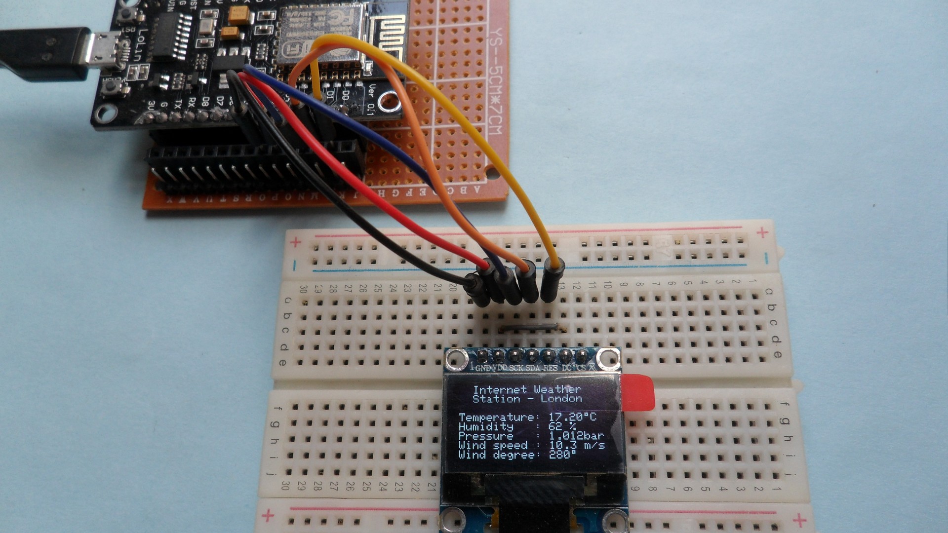 NodeMCU weather station with SSD1306 OLED IoT Projects