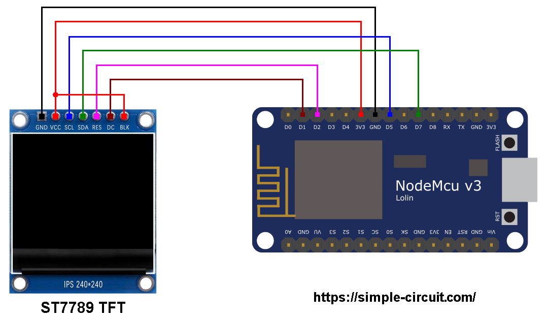 Interfacing ESP8266 NodeMCU With ST7789 TFT Display Trassat.de