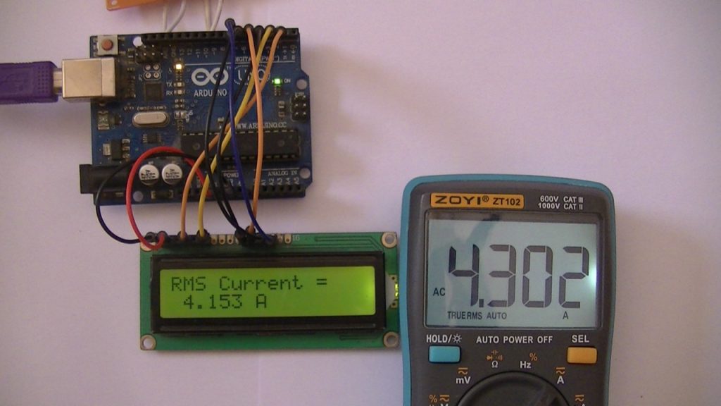Interfacing Arduino with Current Transformer AC Current Measurement