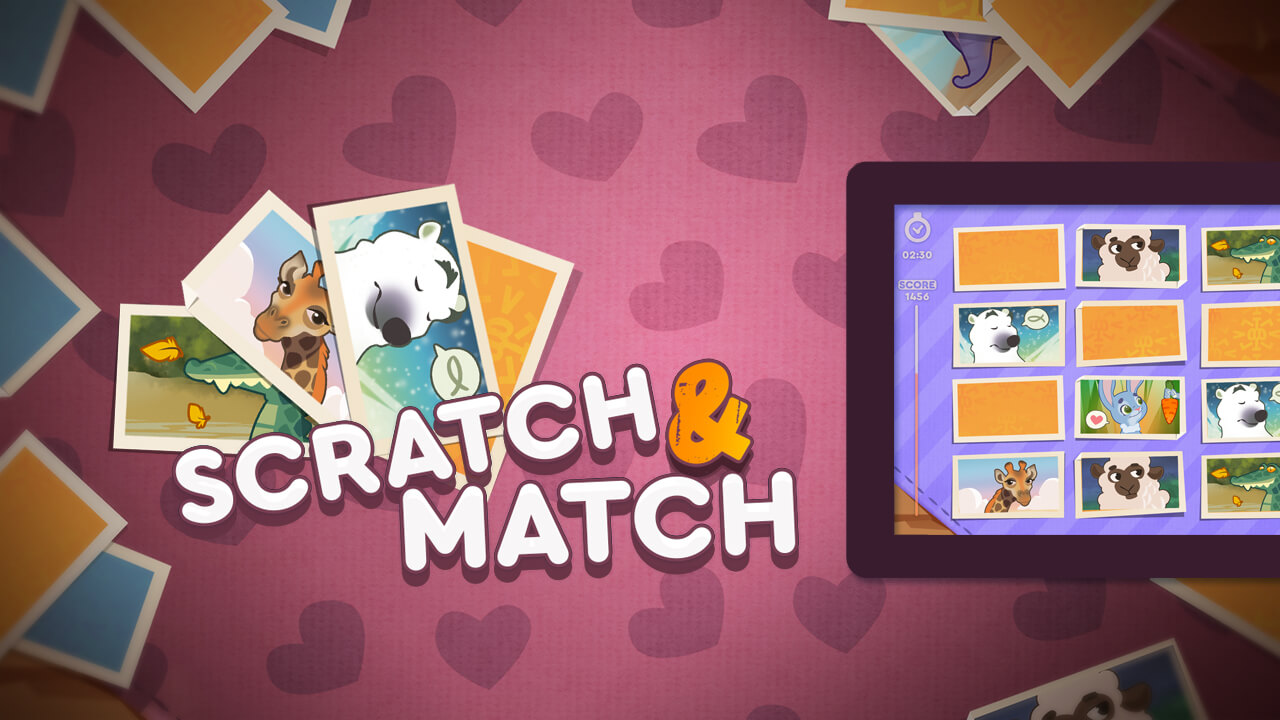 Scratch & Match Animals Game Play online at simple.game